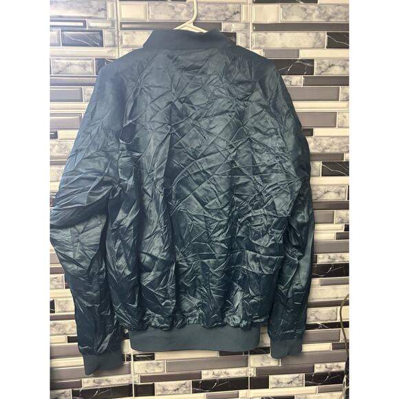 Vintage Cardinal Navy Blue White Bomber Varsity Style Jacket Size M Snap Buttons - Picture 6 of 6